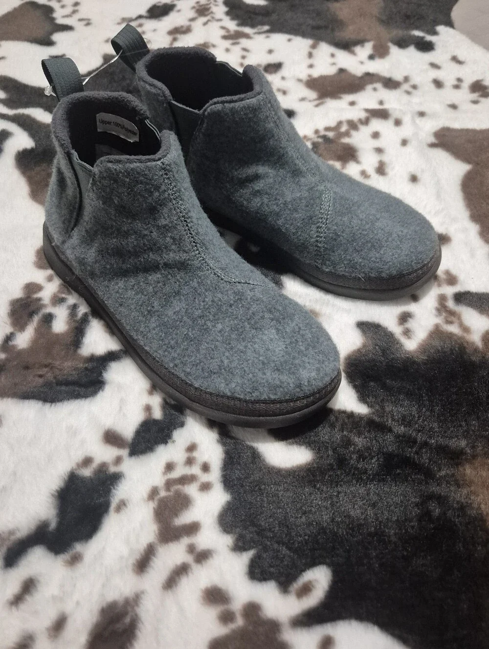 Chaco Gray Wool Chelsea Boot - Comfort Slip-On Bootie :9